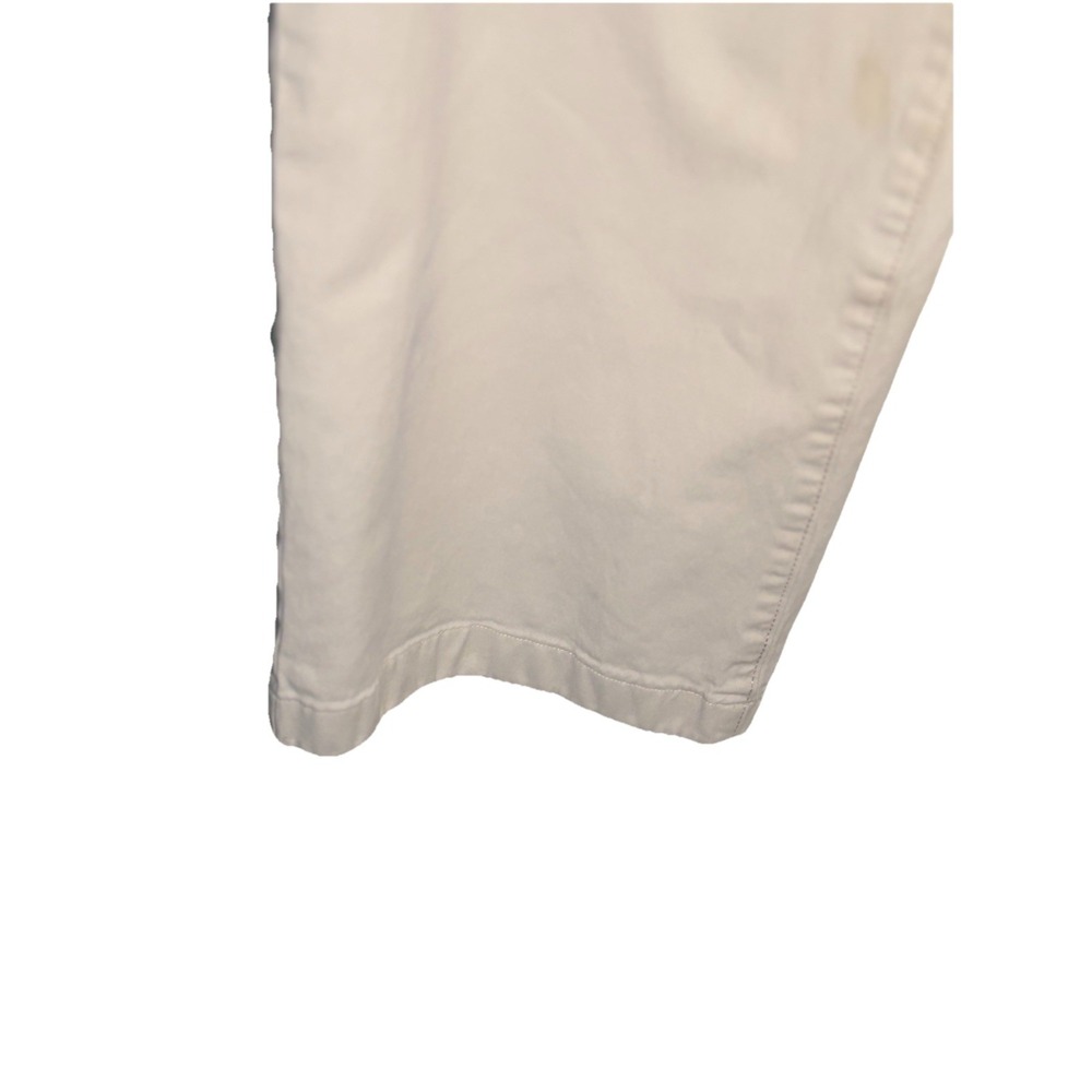 Talbots 6 Wide Leg Ankle Twill Pants Women's Flat Front Trouser Mid Rise Khakis - Picture 4 of 9